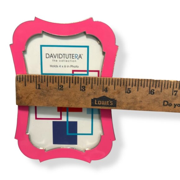 Y2K Photo Frame Silver Metal Pink Enamel Girl 4x6 Photo Barbiecore Dopamime - Picture 4 of 6